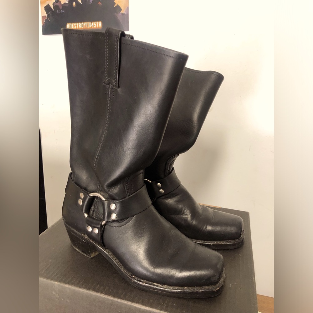 Frye Harness Boots 12’ high 8.5